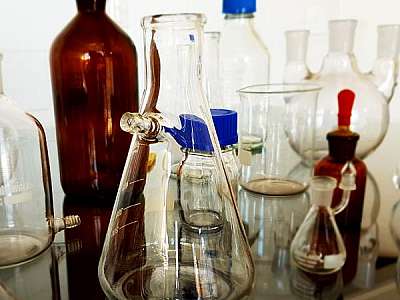 Vidros de laboratorio de quimica